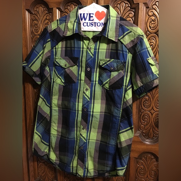 Mens REBEL & SOUL π plaid shirt. - Picture 8 of 11